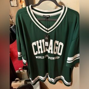 Fashion Nova Hunter Green Jersey Tee